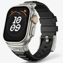 accessories : Alex | Siliconen sportbandje voor Apple Watch in titaan zwart van Pantinoshop