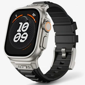 accessories : Alex | Siliconen sportbandje voor Apple Watch in titaan zwart van Pantinoshop