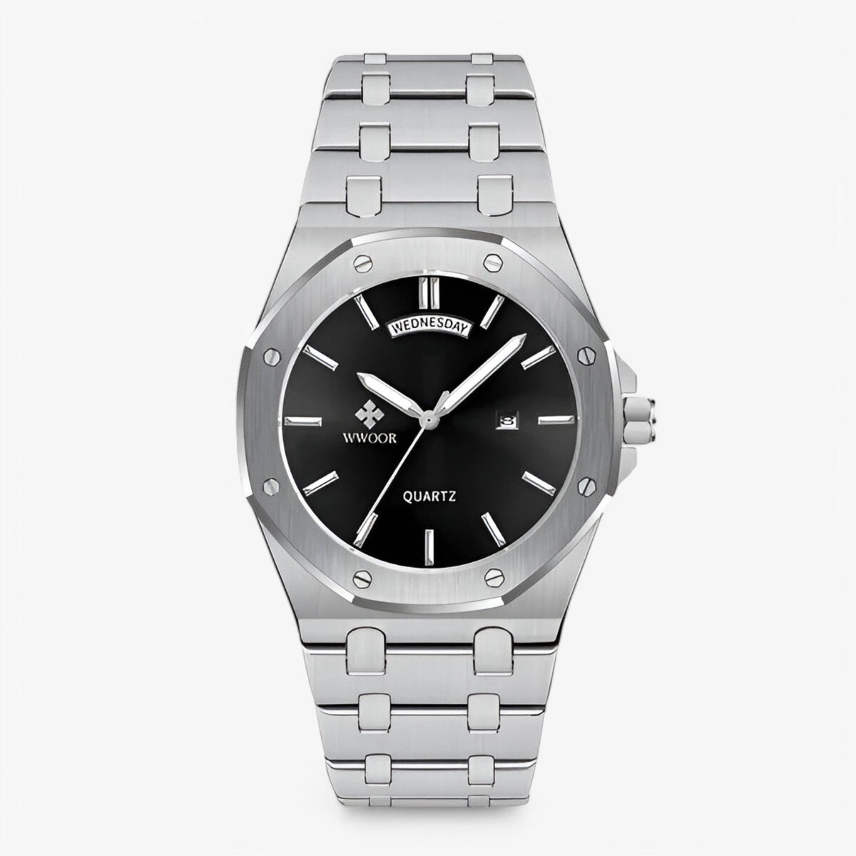 watches : Magnus | Luxe sporthorloge van roestvrij staal in zwart wit van Pantinoshop
