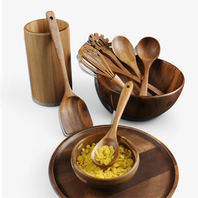 Olivia | 7-delige houten kookset - natuurlijk, duurzaam en anti-aanbak - €25 : Olivia | 7-delt træ kogesæt – naturligt, bæredygtigt og non-stick in van Pantinoshop