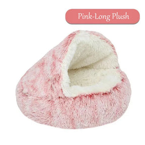 pets : Knus Comfort | Warm Kattennest voor Winterdagen in Roze Lange Pluche van Pantinoshop