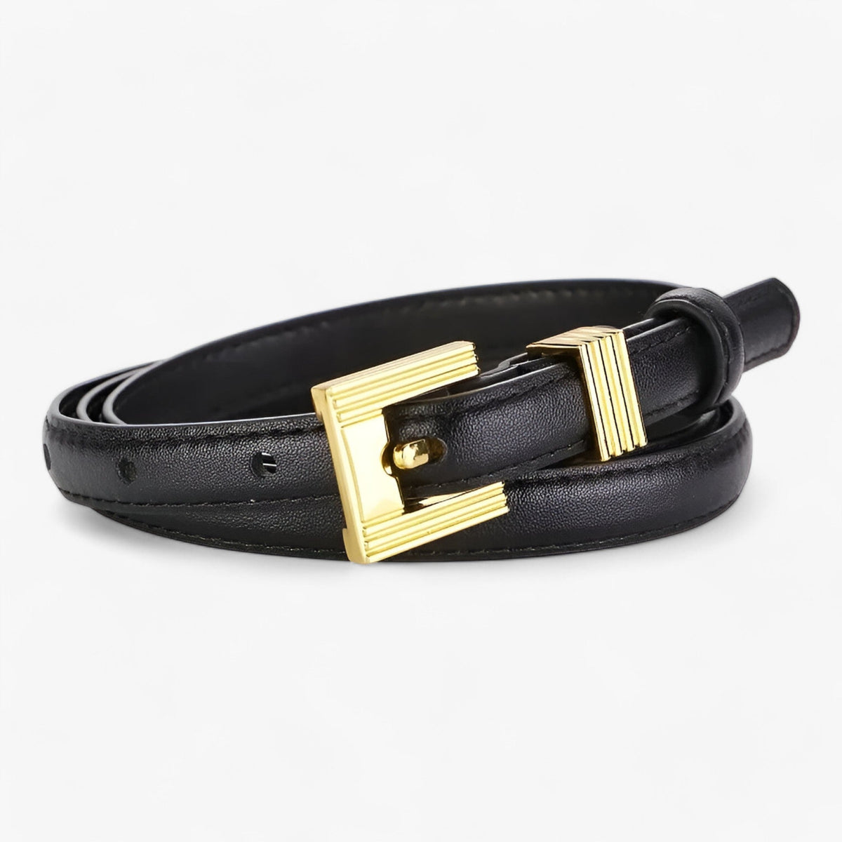 Clea | Dunne leren riem - Licht en comfortabel- €25 : Clea | Dunne leren riem - Licht en comfortabel in Zwart 100cm van Pantinoshop