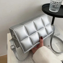 bags : Claire Handbag Polyester 21cm in silver van Pantino