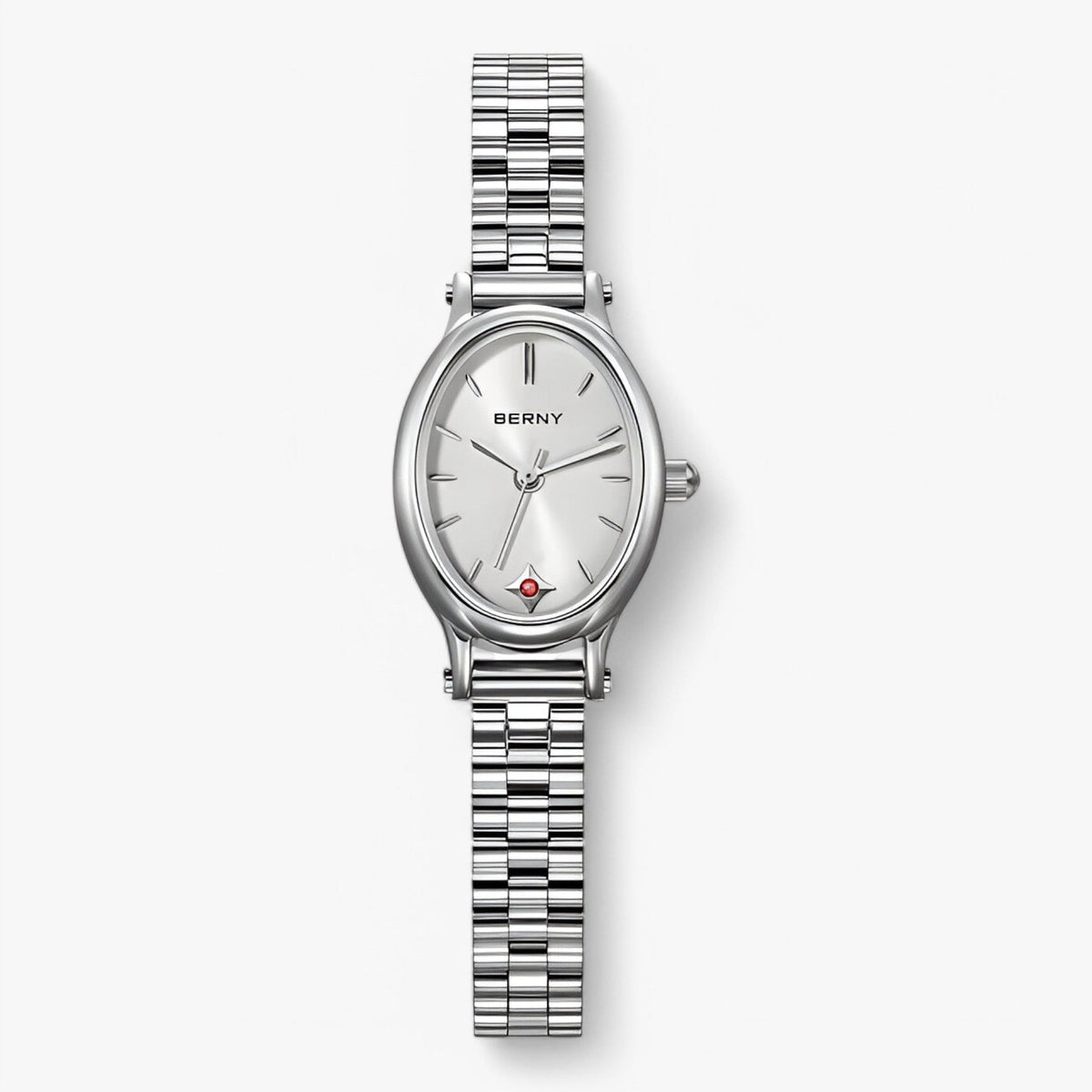 Ruby | Minimalistische ovalen armbandhorloge- €25 : Ruby | Minimalistische ovalen armbandhorloge in Wit van Pantinoshop