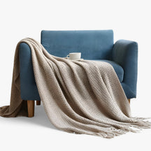 Gezellig gebreid plaid – zacht, warm en stijlvol met franjes Heren