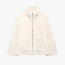 Jacket : Emma | Lange Damesjas met Ritssluiting - Elegante Warmte in Beige van Pantinoshop