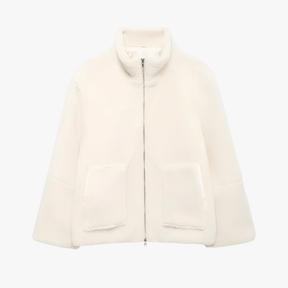 Jacket : Emma | Lange Damesjas met Ritssluiting - Elegante Warmte in Beige van Pantinoshop