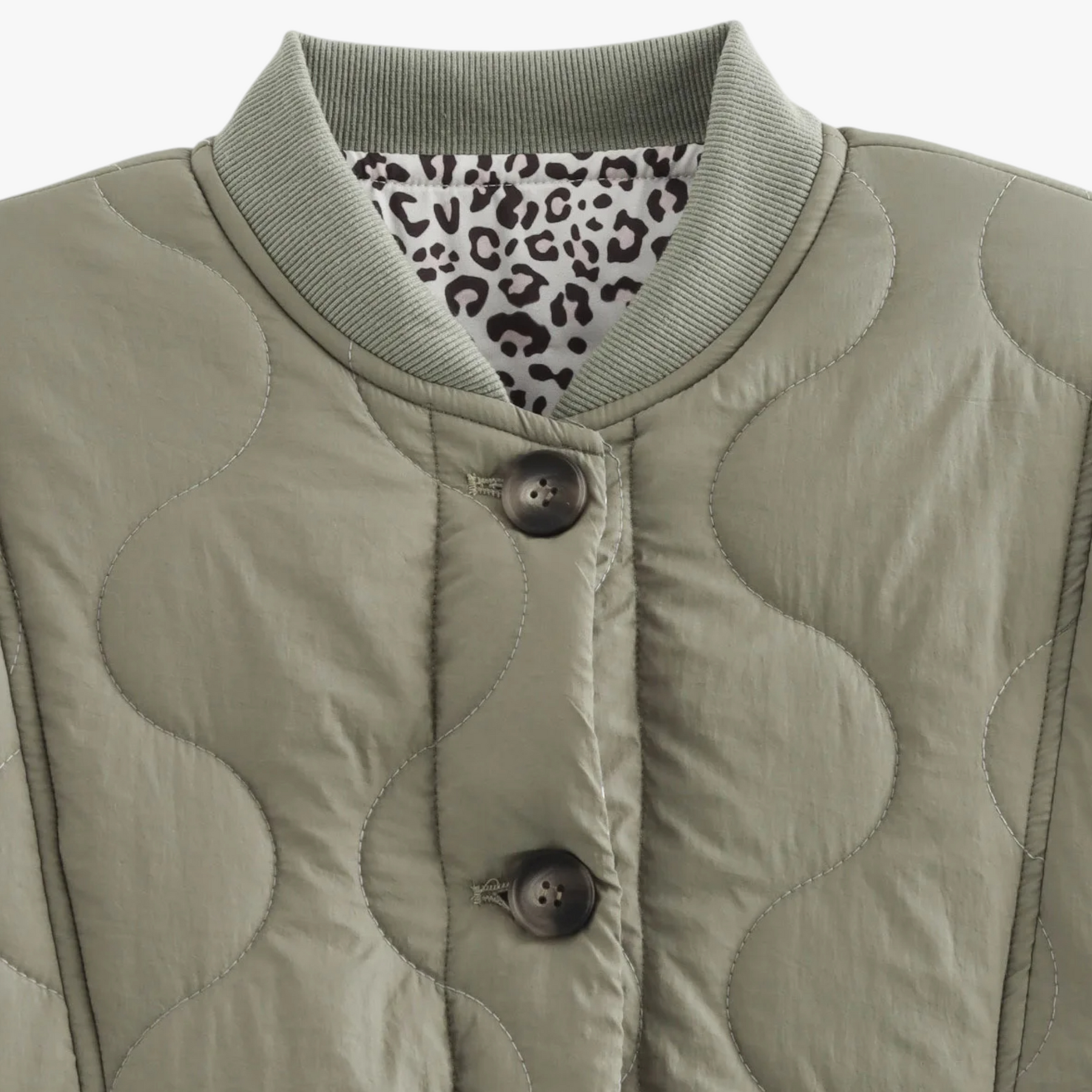 Damesbuitenjassen : Carina | Dames Gewatteerd Winterjack met Dierenprint in van Pantino