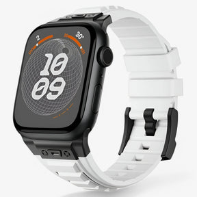 accessories : Alex | Siliconen sportbandje voor Apple Watch in zwart wit van Pantinoshop