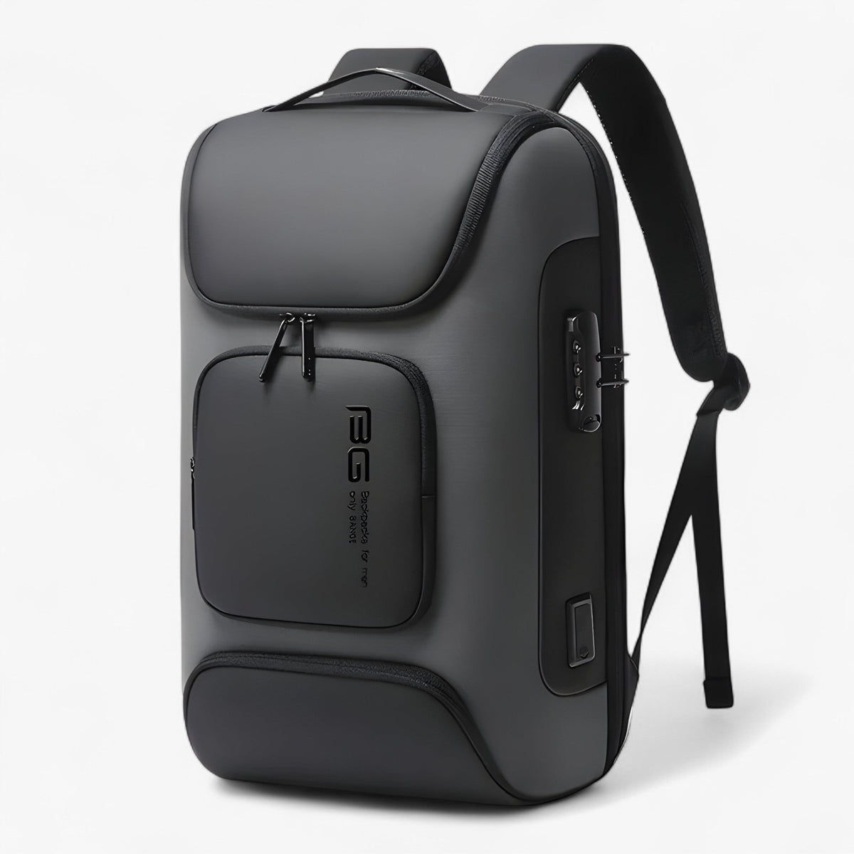 bags : Luca | Waterdichte rugzak met USB-poort in Grijs 47 x 30 x 16 cm van Pantinoshop