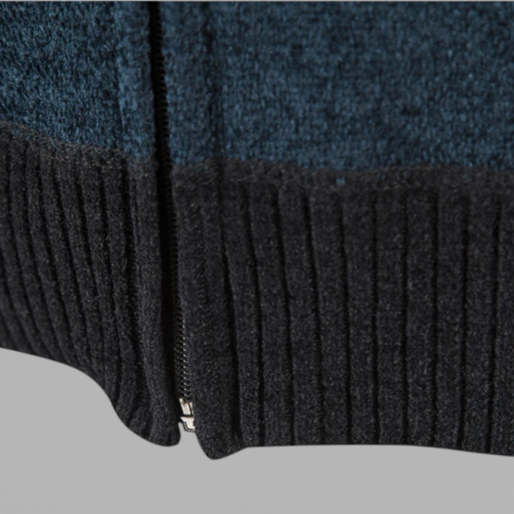 Męski kardigan na zamek 100% wełna merino - ciepły, miękki i wygodny