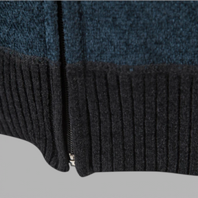 Męski kardigan na zamek 100% wełna merino - ciepły, miękki i wygodny