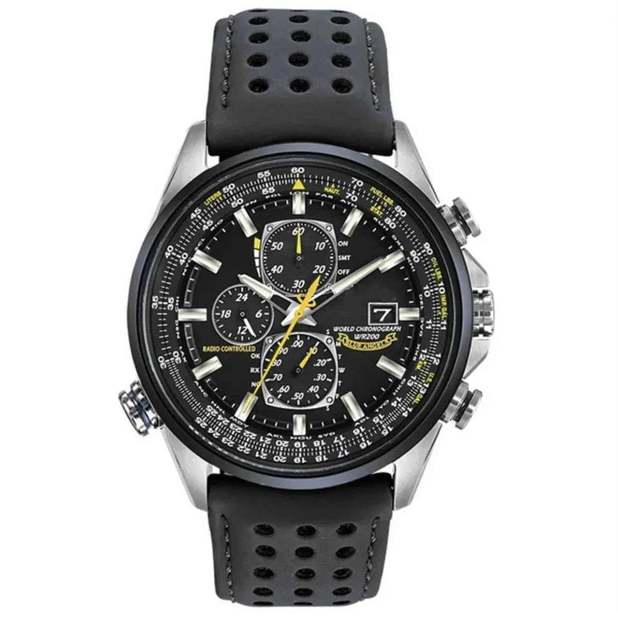 MultiSteel herrechronografur, læderrem, elegant og præcist