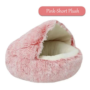 pets : Knus Comfort | Warm Kattennest voor Winterdagen in Roze Korte Pluche van Pantinoshop