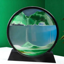 Decoratief 3D Bewegend Zand Schilderij van Glas – Ontspannend Landschap voor Kantoor/Thuis