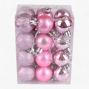 Magic | Set van 24 Plastic Bollen - Gouden, Rode en Roze Decoraties voor - Roze - Magic | Set van 24 Plastic Bollen - Gouden, Rode en Roze Decoraties voor- €25 - Pantinoshop