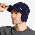 Cap Zwart - Warme Stijl - Gebreide met Oorflappen