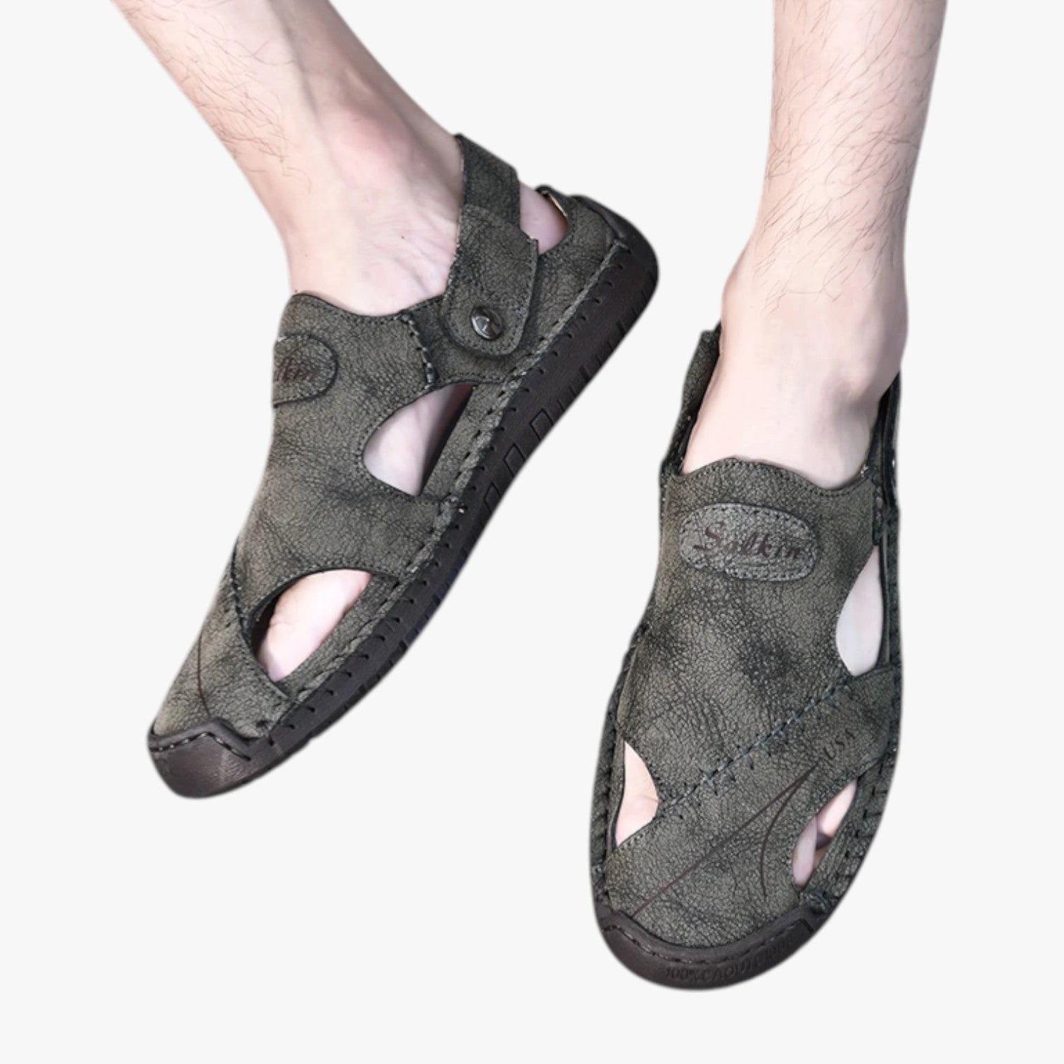 Zomersandalen voor heren - Ademend leer en antislipzool voor een vleugje stijl