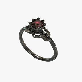 Rosa della Notte - Ring met rode steen voor een gedurfde look Heren