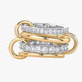 18K Gouden Gestapelde Ringen met Cubic Zirconia