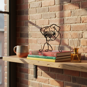 home & garden : Minimalistisch Metalen Dierensilhouet – Hond of Kat Ornament voor Wand of Tafeldecoratie in van Pantino