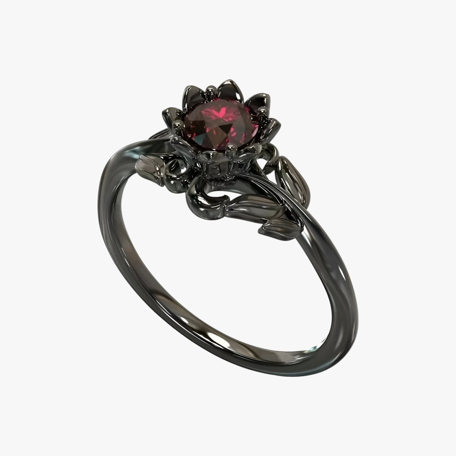 Rosa della Notte - Ring met rode steen voor een gedurfde look Heren