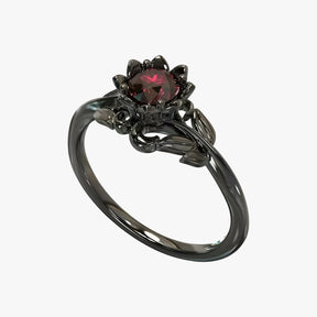 Rosa della Notte - Ring met rode steen voor een gedurfde look Heren