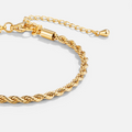 Złota bransoletka - Skręcana 18K stal nierdzewna 5 cm