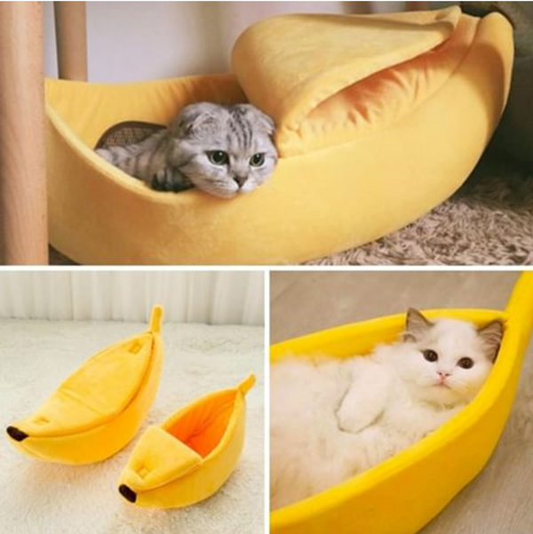 Gezellige Bananenbed voor Katten Kattenmand Pantino   