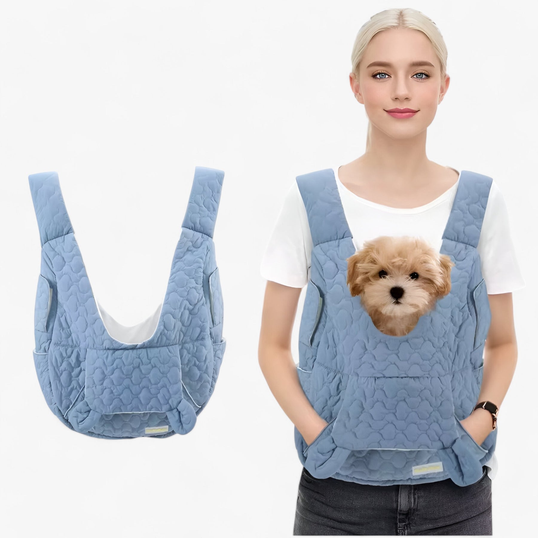 PetVoyager | Extra Ruime Draagtas – Comfortabel, Waterdicht & Windbestendig - blauw M - PetVoyager | Extra Ruime Draagtas – Comfortabel, Waterdicht & Windbestendig - €25 - Pantinoshop