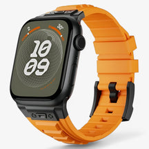 accessories : Alex | Siliconen sportbandje voor Apple Watch in zwart oranje van Pantinoshop