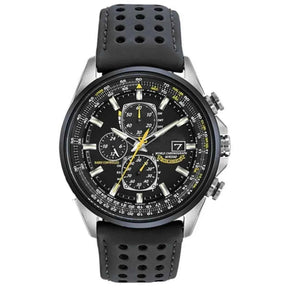 MultiSteel herenchronograafhorloge, leren band, elegant en nauwkeurig