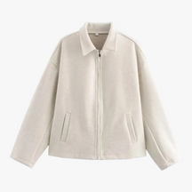 Damesjassen & -jacks : Malia | Dames Vintage Wollen Winterjas voor Koude Maanden in Off-white van Pantino