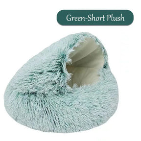 pets : Knus Comfort | Warm Kattennest voor Winterdagen in Groene Korte Pluche van Pantinoshop