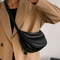 Trendy vinter skuldertaske - Sort