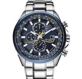 MultiSteel herrechronografur, læderrem, elegant og præcist
