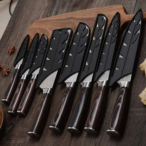 Calla - hoogwaardige japanse keukenmessenset met damascuspatroon - - Kitchen Knives - Pantino