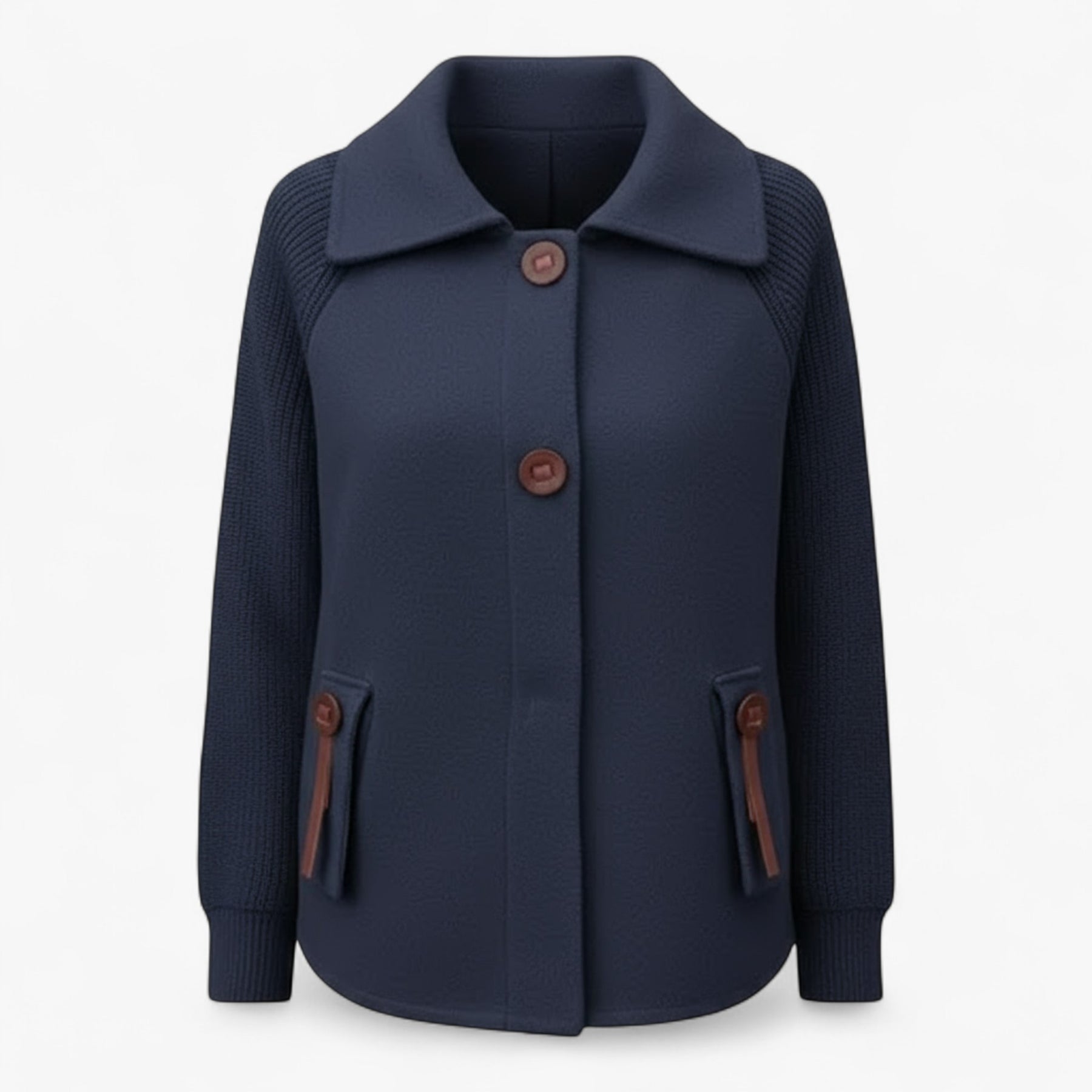 Clothes : Serena | Dames lange winterjas met hoge kraag in van Pantino