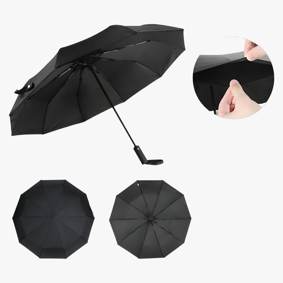 Vouwparasol | Winddichte zonn parasol - Groot en duurzaam voor alle weersomstandigheden - Zwart - Vouwparasol | Winddichte zonn parasol - Groot en duurzaam voor alle weersomstandigheden - €25 - Pantinoshop