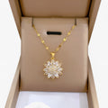 Collana oro - Pendente floreale di lusso - Trendy e senza tempo