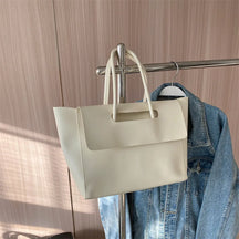 bags : Tote Bag Khaki - The Modern Muse Leer in White van Pantino