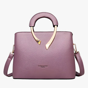 Elvira Luxe Leren Draagtas met Veelzijdig Ontwerp - €25 : Elvira Luxe Leren Draagtas met Veelzijdig Ontwerp in Taroviooltje van Pantinoshop