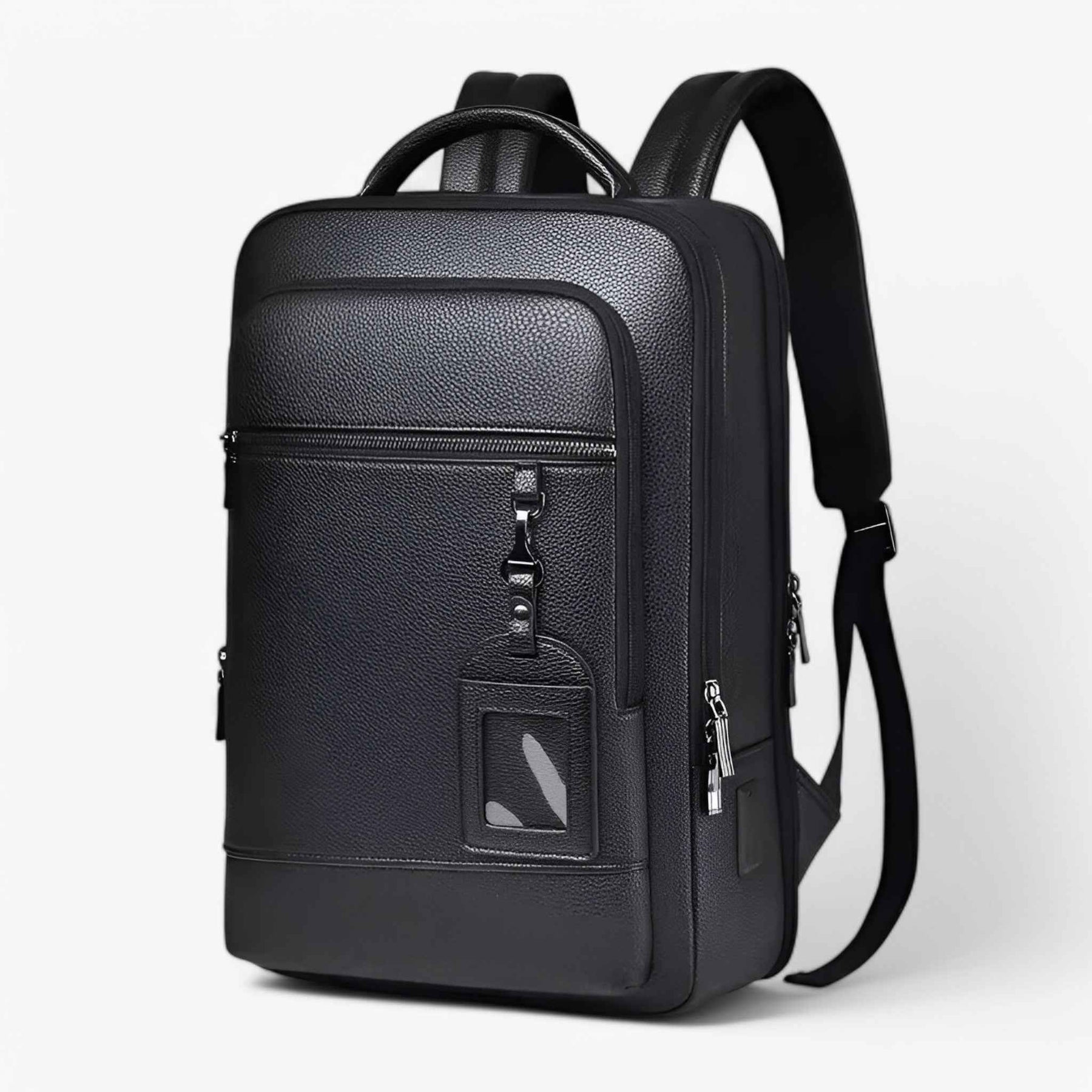 Leren Rugzak voor Heren met USB - Hoge Kwaliteit, Snelle Levering