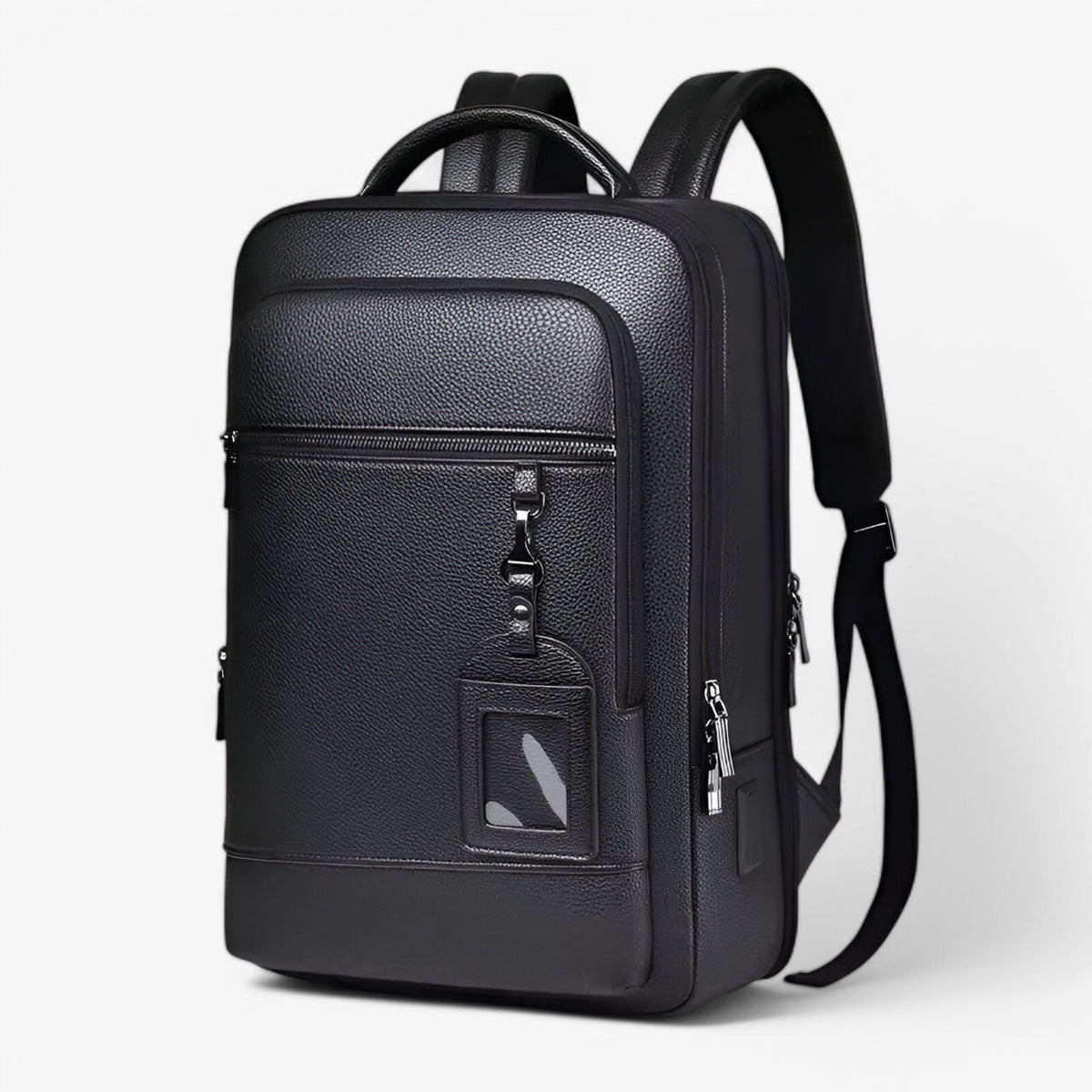 Emil | Leren Rugzak met USB - €25 : Emil | Leren Rugzak met USB in Zwart-A van Pantinoshop