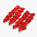 12 Rode Strikken - Festieve en Elegante Decoratie voor de Kerstboom