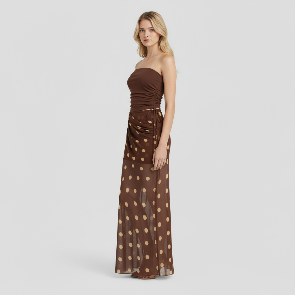 Women Set : Agnesia | Tweedelige Set Dames met Stippen in van Pantino