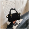 Crossbody Skuldertaske til Damer Sort - Fra Dag til Nat - Ruskindsimitation