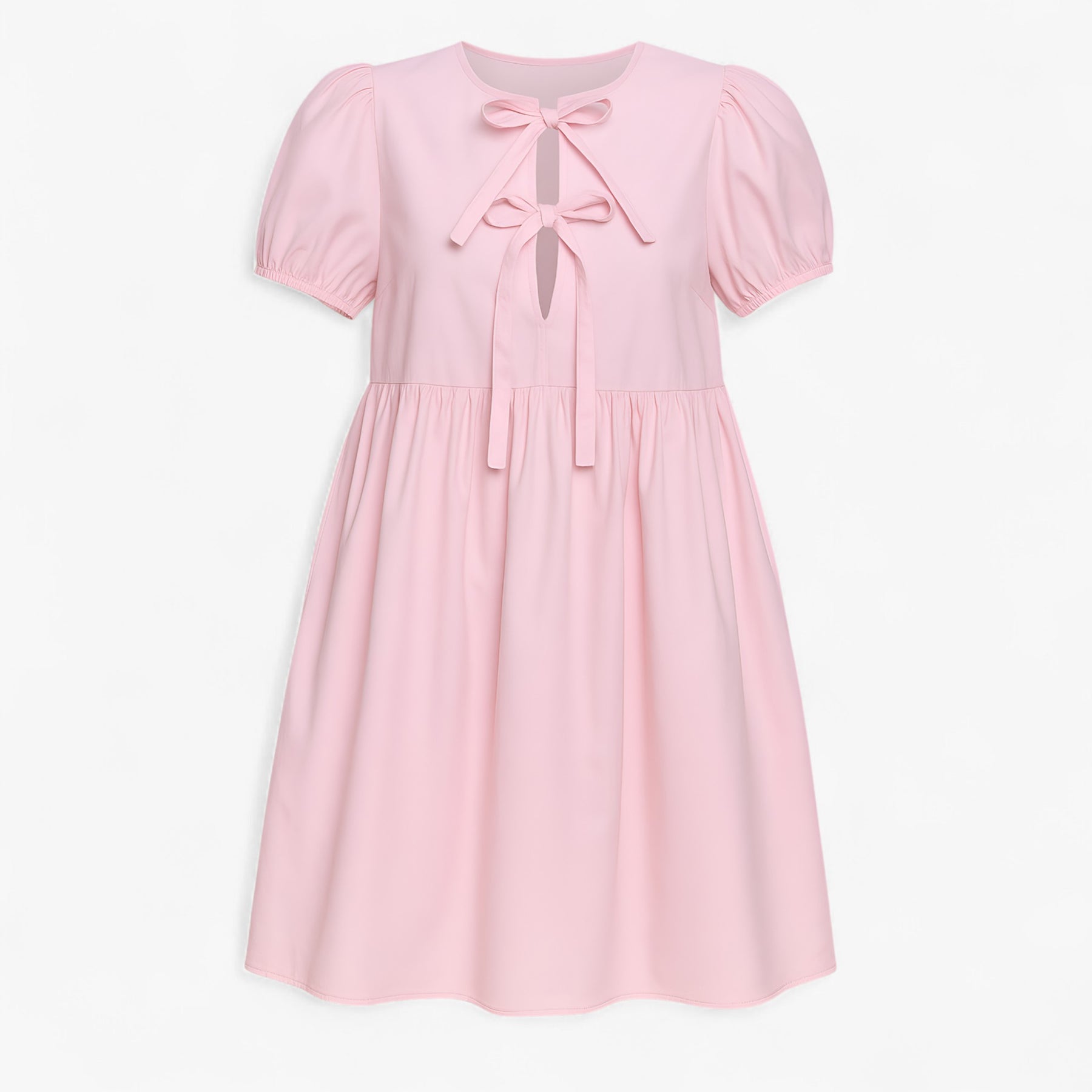 Women's Dress : Loretta | Stijlvolle Lange Jurk Dames met Ballonmouwen in Roze van Pantino