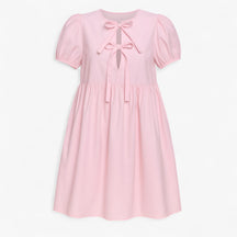 Women's Dress : Loretta | Stijlvolle Lange Jurk Dames met Ballonmouwen in Roze van Pantino