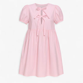 Women's Dress : Loretta | Stijlvolle Lange Jurk Dames met Ballonmouwen in Roze van Pantino